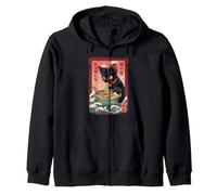 Ramen Cat Kawaii Y2K - Anime Manga Japan Retro Design Zip Hoodie