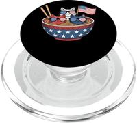 Ramen Cat Noodles Cute Independence Day 4th of July Foodie PopSockets PopGrip for MagSafe