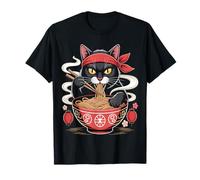 Ramen Cat Samurai Noodle T-Shirt