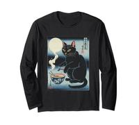 Ramen Cat Tshirt Gamer Kawaii Funny Retro Japanese Gaming Long Sleeve T-Shirt