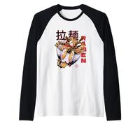 Ramen Explosion Japanese Food Art Design Raglan Baseball Tee