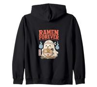 Ramen Forever Cute Ghost Japanese Noodles Funny Zip Hoodie
