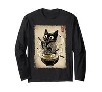 Ramen is The Way of The Warrior Cat Samurai Long Sleeve T-Shirt