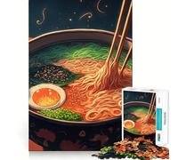 Ramen Japan Food 1000 Pieces Jigsaws Adults Puzzles Gifts Mind Challenge Toy Easy Leisure Precise Cut (50x75cm)