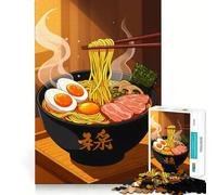 Ramen Japan Food Jigsaw Puzzles for Adults1000 Pieces Memory Boost Together Fun Image Assembly Art Collectible (50x75cm)