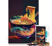 Ramen Japan Food Jigsaw Puzzles for Adults1000 Pieces Memory Gain Stress Relief Design Assembly Memorable Gift (50x75cm)
