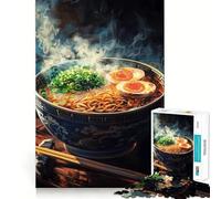 Ramen Japan Neon Art 1000 Pieces Jigsaw Puzzles for Teenagers Memory Upgrade Casual Relax Sharp Cut Art Display (38x26cm)