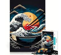 Ramen Japan Neon Food 1000 Piece Jigsaw Puzzles for Teenagers Boost Memory Gentle Relax Premium Cut Bday Surprise (38x52cm)