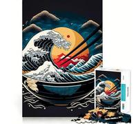 Ramen Japan Neon Food 1000 Pieces Jigsaw Puzzles for Teenagers Memory Upgrade Casual Relax Sharp Cut Art Display (50x75cm)