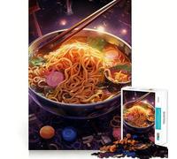 Ramen Japan Neon Jigsaw Puzzles for Adults1000 Piece Mind Skill Group Joy Quality Edge Art Collection Piece (38x52cm)