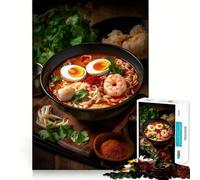 Ramen Japanese Food Jigsaw Puzzles for Adults 1000 Piece Smart Game Relaxing Fun Pattern Assembly Cherished Gift (38x52cm)