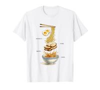 Ramen Lover Ingredients Exploded Bowl Food Art T-Shirt