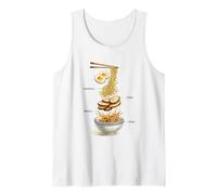 Ramen Lover Ingredients Exploded Bowl Food Art Tank Top