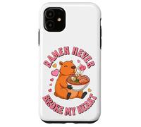 Ramen Never Broke My Heart Cute Capybara Love Case for iPhone 11