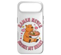 Ramen Never Broke My Heart Cute Capybara Love Case for iPhone Air