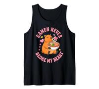 Ramen Never Broke My Heart Cute Capybara Love Tank Top