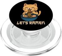 Ramen Noodle Bowl Love Japanese Kawaii Otaku Cat Let's Ramen PopSockets PopGrip for MagSafe