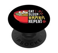 Ramen Noodle Bowl Love Japanese Kawaii Otaku Eat Sleep Ramen PopSockets Adhesive PopGrip