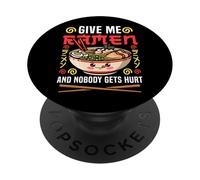 Ramen Noodle Bowl Love Japanese Kawaii Otaku Give Me Ramen PopSockets Adhesive PopGrip