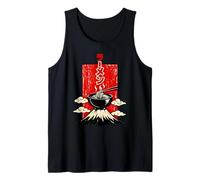 Ramen Noodle Bowl Mount Fuji Clouds Steam Tank Top
