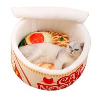 Ramen Noodle Cat Bed, Ramen Shape Cat Bed, 40x40x20cm, C-at Cave B-ed For Indoor Velvet Creative Pet Kennel With Cover For Indoor Small Medium Large Cats