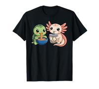 Ramen Noodle Japanese Anime Manga Kawaii Turtles Axolotl T-Shirt