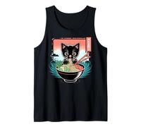 Ramen Noodle Japanese Anime Manga Ramen Kawaii Cat Tank Top