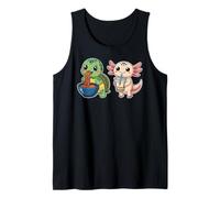 Ramen Noodle Japanese Kawaii Boba Bubble Tea Turtles Axolotl Tank Top