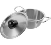 Ramen Noodle Pot Rapid Noodle Cooker Ramen Noodles Pots Traditional Bowl Aluminum Pot Metal Cooking Utensils(Silver)