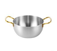 Ramen Noodle Pot Stainless Steel for Instant Pasta Soup for curry Beef Chicken - Flat Bottom Cooking Pan 27cm(20CM)