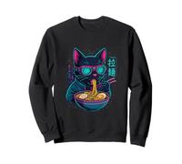 Ramen Noodles Cat Japan Kawaii Retro Cats Manga Anime Sweatshirt