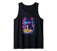 Ramen Noodles Cat Japan Kawaii Retro Cats Manga Anime Tank Top