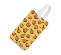 Ramen Noodles Pattern Funny Luggage Tag Identifiers Travel Bag Tags with Name ID Label for Suitcase Backpack