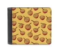 Ramen Noodles Pattern Funny Wallet for Men RFID Blocking Bifold Wallet Soft Billfold with Card Slots Custom Gifts