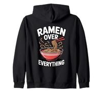 Ramen Over Everything Noodle Lover Japanese Food Zip Hoodie