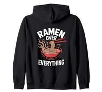 Ramen Over Everything Noodle Lover Japanese Food Zip Hoodie