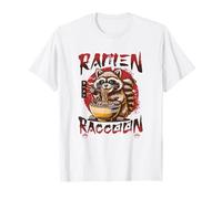 Ramen Raccoon Funny Cute Trash Panda Eating Japanese Noodles T-Shirt