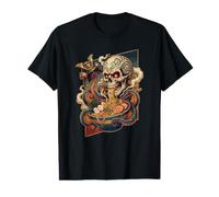 Ramen Samurai Skull Octopus Japanese Noodle Art Value Graphic T-Shirt