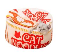 Ramen Shape Cat Bed, Ramen Noodle Cat Bed, 40x40x20cm Soft Noodle Bowl Shape Pet Sofa House, Velvet Creative Pet Kennel With Cover For Indoor Small Medium Large Cats