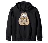 Ramen Sloth Kawaii Anime Funny Zip Hoodie