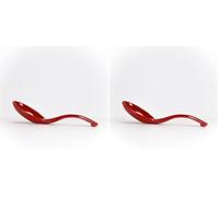Ramen Spoon 164X43MM - RED (Japanese Made) (Pack of 2)
