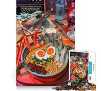 Ramen Still Life with Artist's Tools 1000 Piece Jigsaw Puzzles for Teenagers Jigsaw Enhance Memory Cozy Relax Firm Cut Festive Gift (50x75cm)