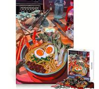 Ramen Still Life with Artist's Tools Jigsaw Puzzles for Adults1000 Pieces Smart Game Quiet Calm Pattern Assembly Amazing Present (38x26cm)