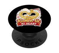 Ramen-tic At Heart Funny Ramen Lover Anniversary Pun Love PopSockets Adhesive PopGrip