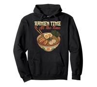 Ramen Time Is All The Time Japanese Food Graphic Noodle Pullover Hoodie