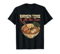 Ramen Time is All The Time Japanese Food Graphic Noodle T-Shirt