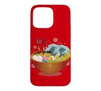 Ramen Tsunami Warning: Delicious Bowl of Tidal Wave Noodles Case for iPhone 15 Pro Max