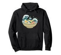 Ramen Wave Great Wave Japanese Noodle Bowl Funny Anime Food Pullover Hoodie