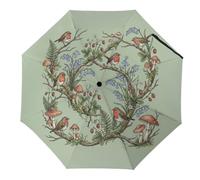 rameoti 8 Ribs Vintage Floral Sunflower Folding Umbrella for Ladies Durable & Compact Rain Protection Umbrella Sun Parasol for Women Ladies Birthday Gifts