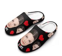 rameoti Customized Slippers with Face & Name Valentine's Day Gifts I Love My Girlfriend Durable Rubber Sole Slipper for Wife Indoor Funny Shoes Personalized Gift for Men Anti-Slip Slippers